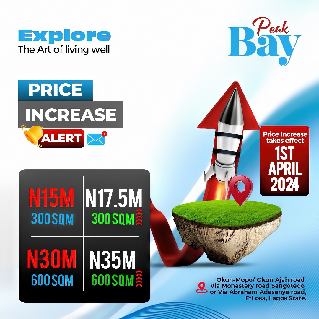 PEAK BAY ESTATE. Okun Ajah via Monastery Road or Abraham Adesanya